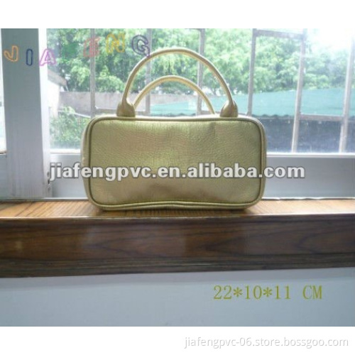 Elegant Golden Soft PU Lady Bag with PU Handle